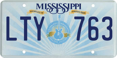 MS license plate LTY763