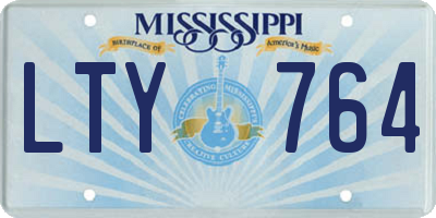 MS license plate LTY764