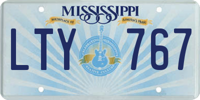 MS license plate LTY767