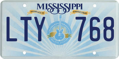 MS license plate LTY768