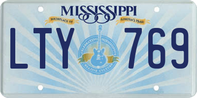 MS license plate LTY769