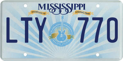 MS license plate LTY770