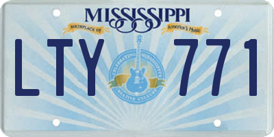 MS license plate LTY771