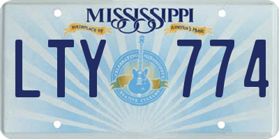 MS license plate LTY774