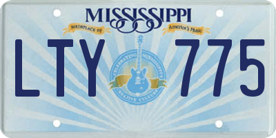 MS license plate LTY775