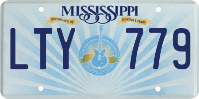 MS license plate LTY779