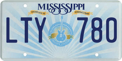 MS license plate LTY780