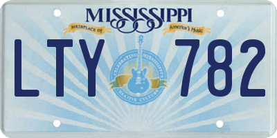 MS license plate LTY782