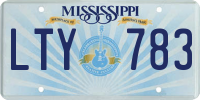 MS license plate LTY783