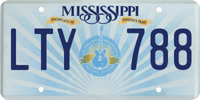 MS license plate LTY788