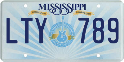 MS license plate LTY789