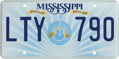MS license plate LTY790