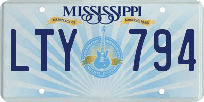 MS license plate LTY794
