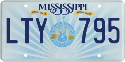 MS license plate LTY795