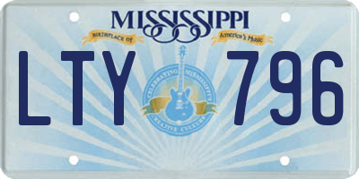 MS license plate LTY796