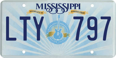 MS license plate LTY797