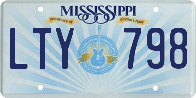MS license plate LTY798