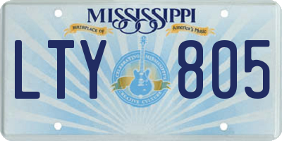 MS license plate LTY805