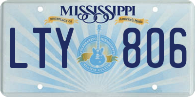 MS license plate LTY806