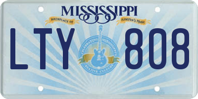 MS license plate LTY808