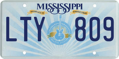 MS license plate LTY809