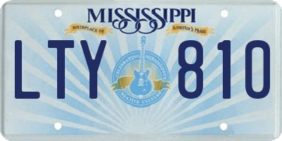 MS license plate LTY810