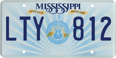 MS license plate LTY812