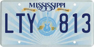 MS license plate LTY813