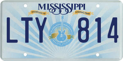 MS license plate LTY814