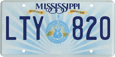 MS license plate LTY820
