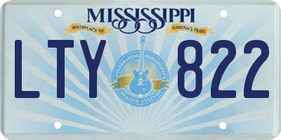 MS license plate LTY822