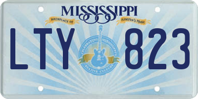 MS license plate LTY823