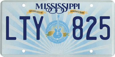 MS license plate LTY825