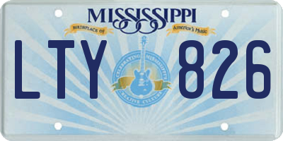 MS license plate LTY826