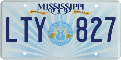MS license plate LTY827