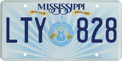 MS license plate LTY828