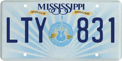MS license plate LTY831
