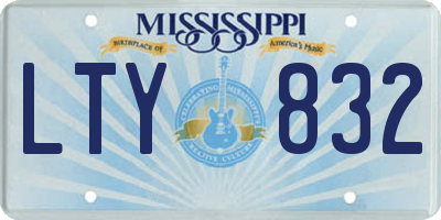 MS license plate LTY832