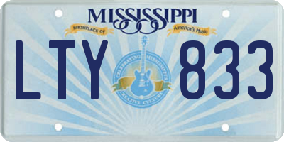 MS license plate LTY833