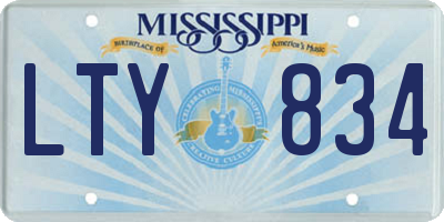 MS license plate LTY834