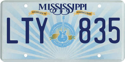MS license plate LTY835