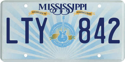 MS license plate LTY842