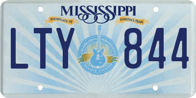 MS license plate LTY844