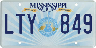 MS license plate LTY849