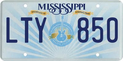 MS license plate LTY850