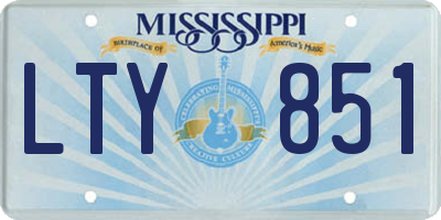 MS license plate LTY851