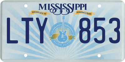 MS license plate LTY853
