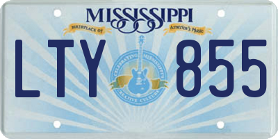 MS license plate LTY855