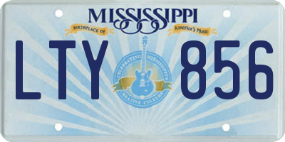 MS license plate LTY856
