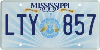 MS license plate LTY857
